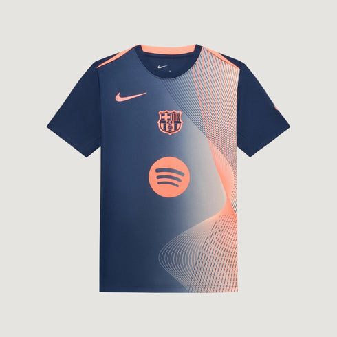 FC Barcelone – Maillot Pré-Match 25/26 – Bleu Marine & Orange